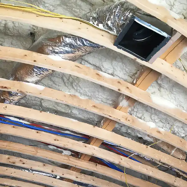 duct work being installed in a building in McAlester, OK